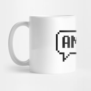 Amen! 8 bit pixelated speech bubble Mug